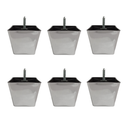 Ver imagem 7 de Kit 6 Pés para Sofa Rack Estofados Modelo Cadency Cromado Trapézio Alt 6 Cm