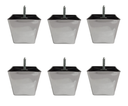 Ver imagem 7 de Kit 6 Pés para Sofa Rack Estofados Modelo Cadency Cromado Trapézio Alt 6 Cm