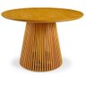 Mesa Redonda de Jantar Harmony Pés em Madeira Maciça Tampo Cinamomo Cor Mel (apenas a Mesa) 140cm - 1