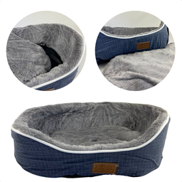 Cama para Cachorro Gato Caminha Pet 66 X 62cm Tam G Azul Claro - 3