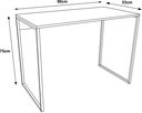 Ver imagem 4 de Escrivaninha Industrial Grécia 90x53 Ferro Branco Tampo Branco