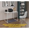 Escrivaninha Industrial Grécia 90x53 Ferro Branco Tampo Branco - 2