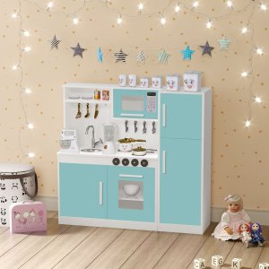 Cozinha Infantil Completa em Mdf com Geladeira, Pia, Fogão, Forno e Micro-ondas:menta