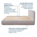 Ver mais imagens de Cama com Cabeceira Estofada Queen Orla CabeCasa MadeiraOriginals