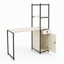 Ver imagem 3 de Escrivaninha Siena com Armário e Prateleiras em Estilo Industrial Klm Store