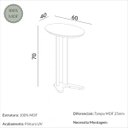 Ver imagem 4 de Mesa Auxiliar 60x40cm Tb604 Dalla Costa-preto