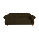 Ver imagem 1 de Sofá Chesterfield Capitone Elisabeth Suede Marrom 2,30cm