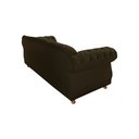 Ver imagem 2 de Sofá Chesterfield Capitone Elisabeth Suede Marrom 2,30cm