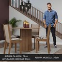 Ver imagem 5 de Conjunto Sala de Jantar Mesa Tampo de Madeira 4 Cadeiras Rustic/crema/ Hibiscos Briana Madesa