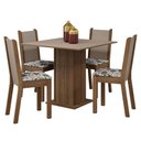 Ver imagem 2 de Conjunto Sala de Jantar Mesa Tampo de Madeira 4 Cadeiras Rustic/crema/ Hibiscos Briana Madesa