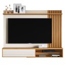 Ver imagem 2 de Painel para TV até 72 Polegadas Munique 1 Porta Ripado Off White/Nature - Giga Móveis