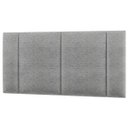Ver imagem 3 de Cabeceira Estofada Cama Box Casal com Led Moderna 140 Cm:linho Cinza