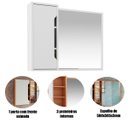 Ver imagem 2 de Espelheira para Banheiro 80 Cm com 1 Porta Branco