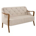 Ver imagem 7 de Conjunto Decorativo 2 Poltronas e 1 Namoradeira 2 Lugares Hand Linho Bege - Gran Belo