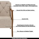 Ver imagem 4 de Conjunto Decorativo 2 Poltronas e 1 Namoradeira 2 Lugares Hand Linho Bege - Gran Belo