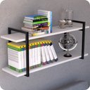 Ver imagem 1 de Prateleira Estilo industrial Para Sala Parede GND PB 100cm