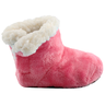 Pantufa Infantil Bebe Rosa Peluciada com Velcro - 3