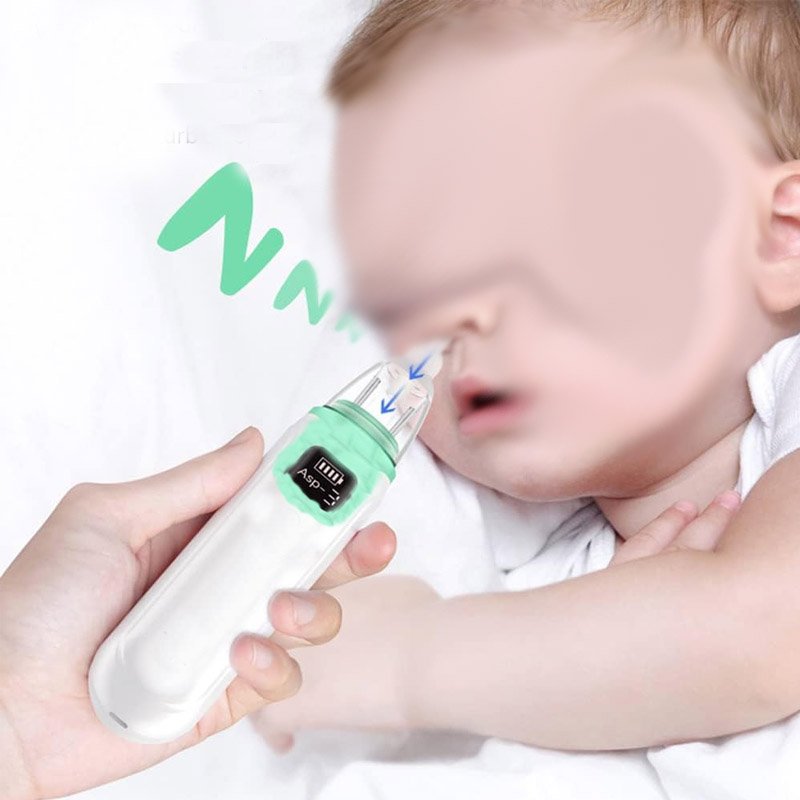 Aspirador Sugador Limpador Nasal Elétrico Recarregável Infantil Nariz Cheio Entupido Coriza - 5