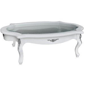 Mesa de Centro com Tampo de Vidro 130x090x041cm