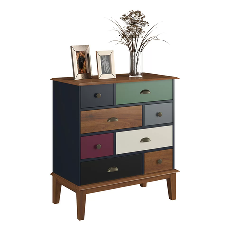 Cômoda 8 Gavetas Azul Color