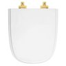 Tampa de Vaso Mdf com Amortecedor Ibiza Branco para Bacia Incepa com Ferragem Dourada - 1