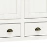 Guarda Roupa Solteiro 3 Portas 2 Gavetas Madeira Maciça Mazzaro F06 Branco Freijó - Lyam Decor - 6
