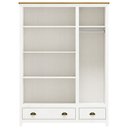 Ver imagem 3 de Guarda Roupa Solteiro 3 Portas 2 Gavetas Madeira Maciça Mazzaro F06 Branco Freijó - Lyam Decor
