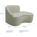 Ver imagem 5 de Kit Divã Recamier Orgânico Marrocos 160cm Lado Direito e 1 Poltronas Amore Bouclé Verde Oliva