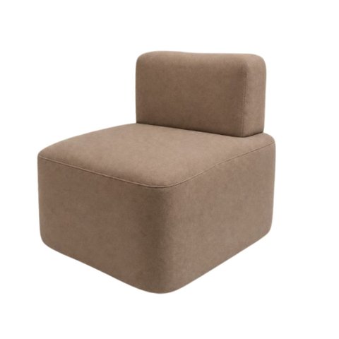 Poltrona Cubo para Sala Moderna e Recepção Suede