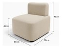 Ver imagem 3 de Poltrona Cubo para Sala Moderna e Recepção Suede