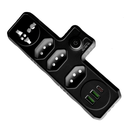 Ver imagem 2 de Adaptador 10a 4 Tomadas 2 Usb/c Max 2500w Bm-8704b Preto