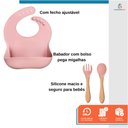 Ver imagem 6 de Kit 10 Pçs Alimentação para Bebê Silicone Infantil Ventosa Rosa