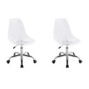 Ver imagem 1 de Conjunto 2 Cadeiras Eames Pc Transparente Office Cromada