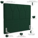 Ver imagem 3 de Cabeceira Cama Box Solteiro 100cm Aura Suede W01 Verde - Mpozenato