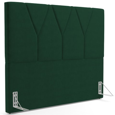 Cabeceira Cama Box Solteiro 100cm Aura Suede W01 Verde - Mpozenato