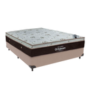 Ver imagem 1 de Cama Box Casal Bege e Colchão Sleep King Molas Ensacadas Ortobom