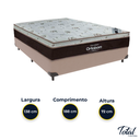 Ver imagem 3 de Cama Box Casal Bege e Colchão Sleep King Molas Ensacadas Ortobom