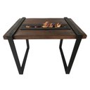 Ver imagem 6 de Mesa de Canto Ecológica Rústica em Madeira e Ferro Aquecedor Sala de Jantar Libertas Rosas Artesanat