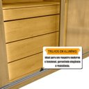Ver imagem 2 de Guarda-Roupa Casal 3 Portas de Correr 1 Porta com Vidro Reflecta com LED 5 Gavetas Portugal Marrom/Cinamomo