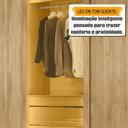 Ver mais imagens de Guarda-Roupa Casal 3 Portas de Correr 1 Porta com Vidro Reflecta com LED 5 Gavetas Portugal Marrom/Cinamomo