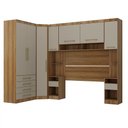Ver imagem 1 de Quarto 7 Portas 6 Gavetas Cab Qn Paris Master Luciane Móveis Avelã Pf-Cinammon Pf