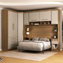 Ver imagem 2 de Quarto 7 Portas 6 Gavetas Cab Qn Paris Master Luciane Móveis Avelã Pf-Cinammon Pf