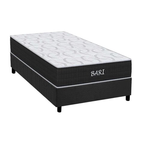 Conjunto Box Solteiro: Colchão Espuma Orthoflex D45 Bari + Base Crc Suede Gray (88x188)