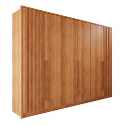 Guarda Roupas Casal 100% Mdf 6 Portas 5 Gavetas Moscou Ripado - Mais Móveis Cinamomo - 1