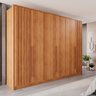 Guarda Roupas Casal 100% Mdf 6 Portas 5 Gavetas Moscou Ripado - Mais Móveis Cinamomo - 2