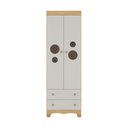 Ver imagem 6 de Guarda-roupa Infantil 62cm 2 Portas com Vidro e 2 Gavetas Suspiro Multimóveis Mp4456 Madeirado/off