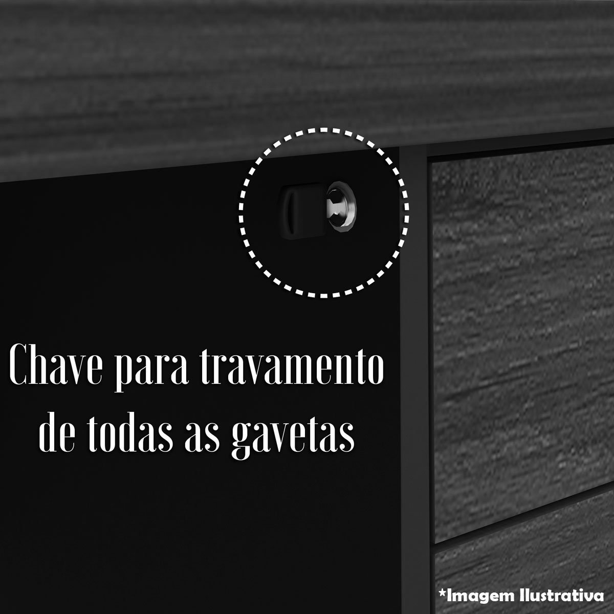 Mesa para Escritório 4 Gavetas Lado Esquerdo Charuto/preto - 5