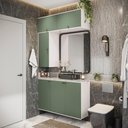Ver imagem 1 de Conjunto para Banheiro Kappesberg Celeste 4 Peças Branco/verde 120cm