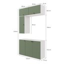 Ver imagem 2 de Conjunto para Banheiro Kappesberg Celeste 4 Peças Branco/verde 120cm
