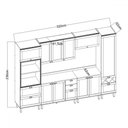 Ver imagem 4 de Cozinha Completa Iluminata Ayla 10 Portas 3 Gavetas 100% Mdf com Vidro Branco/fendi/mineral - Genial